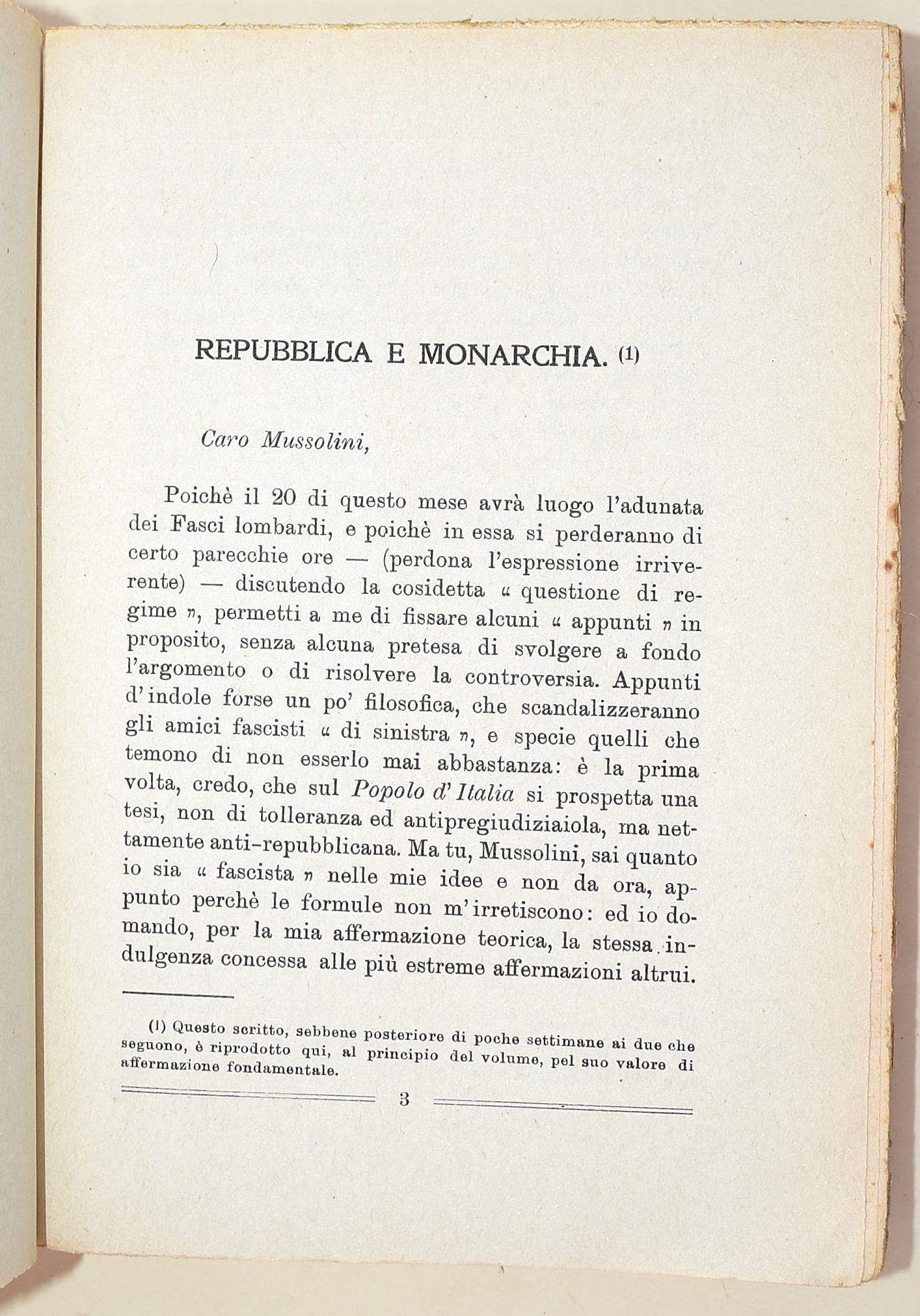 Ciccotti, Ettore: Il fascismo e le sue fasi. Anarchia - Dittatura - Deviazioni; Rocca, Massimo: I...