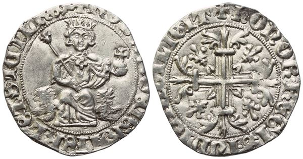 NAPOLI. Regno di Napoli. Roberto I d'Angiò (1309-1343). Gigliato; Ag (3,96 g; 26,2 mm)