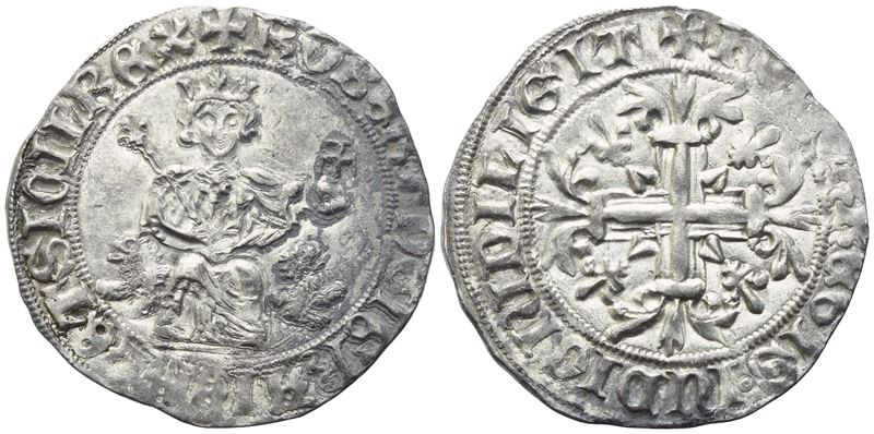 NAPOLI. Regno di Napoli. Roberto I d'Angiò (1309-1343). Gigliato; Ag (3,95 g; 28 mm)