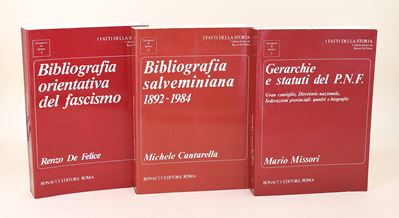 De Renzo, Bibliografia orientativa del fascismo; Cantarella, Bibliografia salveminiana 1892-1984;...