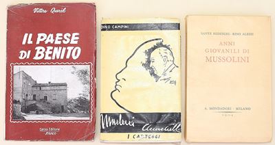Campini, Dino; Bedeschi, Sante; Alessi, Rino; Querèl, Vittore: Tre volumi su Benito Mussolini