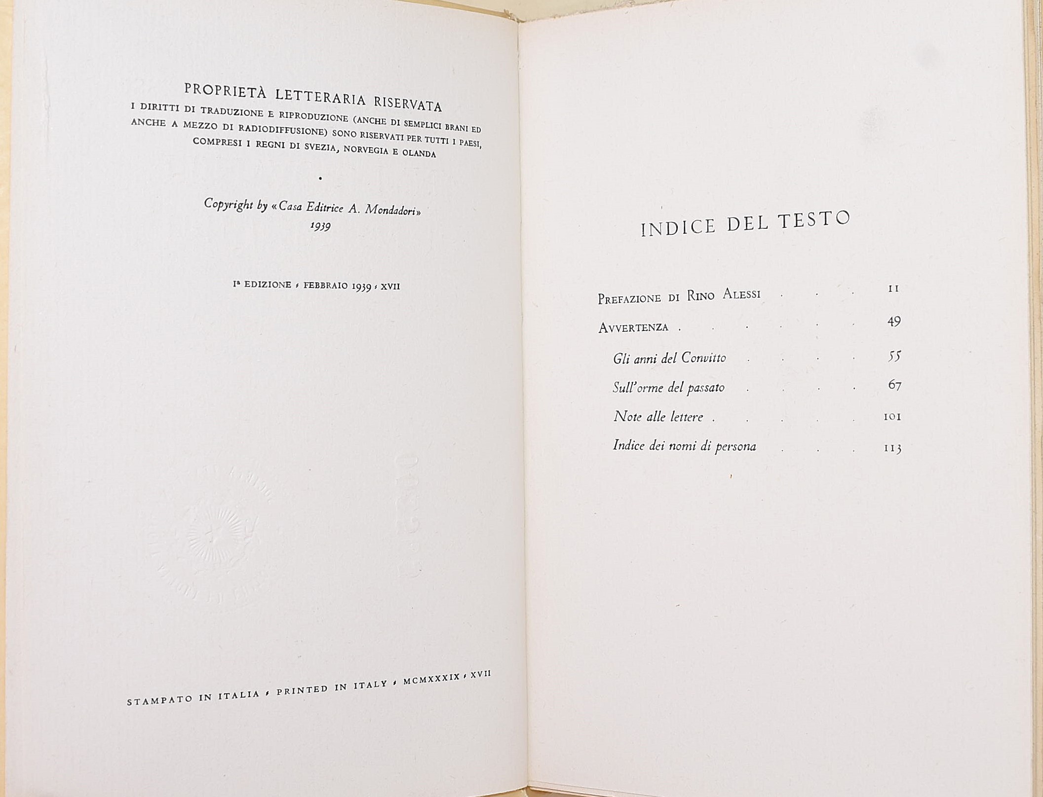 Campini, Dino; Bedeschi, Sante; Alessi, Rino; Querèl, Vittore: Tre volumi su Benito Mussolini