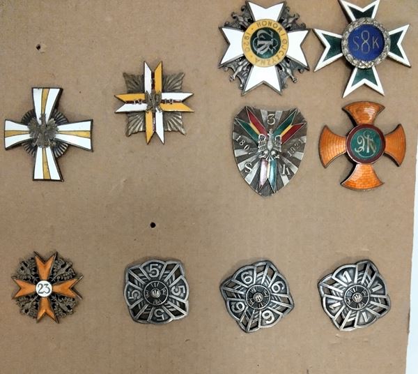 Poland, Lot of ten regimental badges