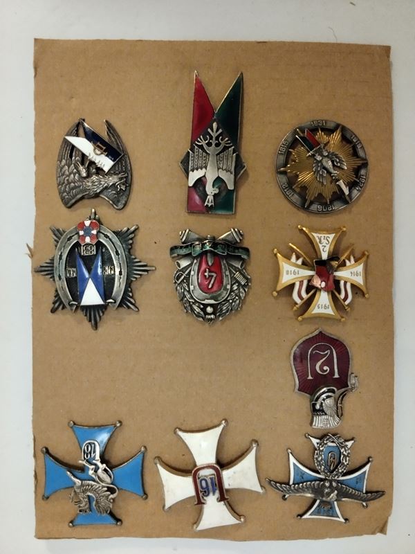 Poland, batch of ten regimental badges