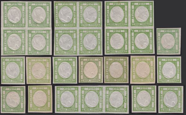 Prov. Napoletane - 1/2 tornese, studio dei colori