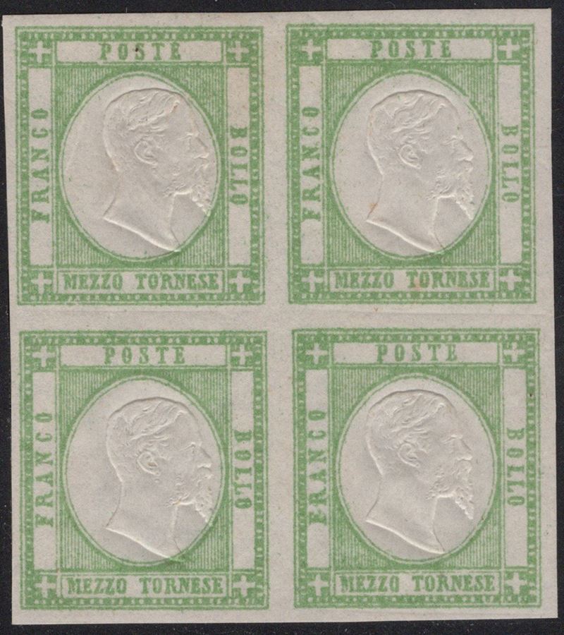 Prov. Napoletane, 1/2 torn. n.17 in quartina nuova, MNH/MH