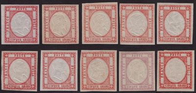 Prov. Napoletane, Studio dei colori - 5 gr. n. 21