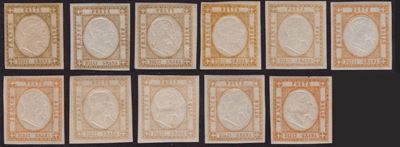 Prov. Napoletane, Studio dei colori - 10 gr. n.22