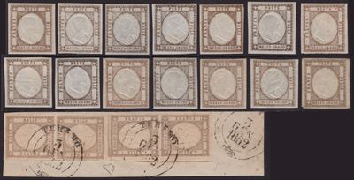 Studio dei colori delle Province Napoletane, 1861 - 1/2gr. n.18