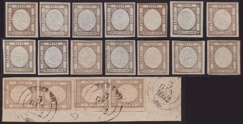 Studio dei colori delle Province Napoletane, 1861 - 1/2gr. n.18