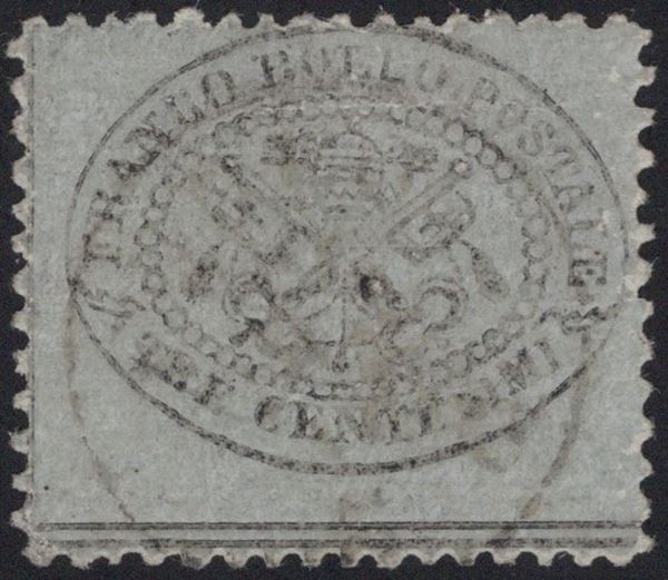 Pontificio - 3 cent. grigio n.24, usato.