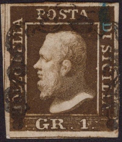 Sicilia, Tavola con sfondo bruno ruggine intenso, 1859