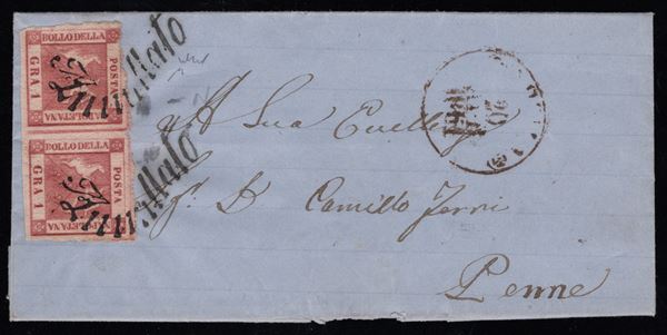 Napoli - Svolazzi, Aquila cerchio in rosso bruno (Inedito)