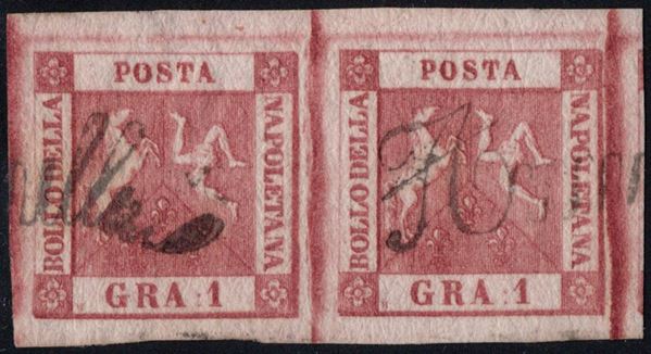 Naples - 1g dark carmine pair, luxury quality.