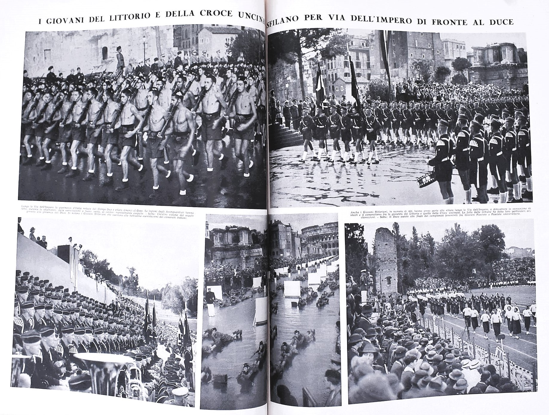Riviste italiane del periodo fascista: 'La Nostra Guerra' (1942), 'Panorami della Guerra' (1941),...