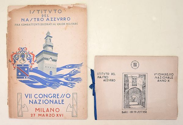 2 opuscoli celebrativi dell'Istituto Nastro Azzurro