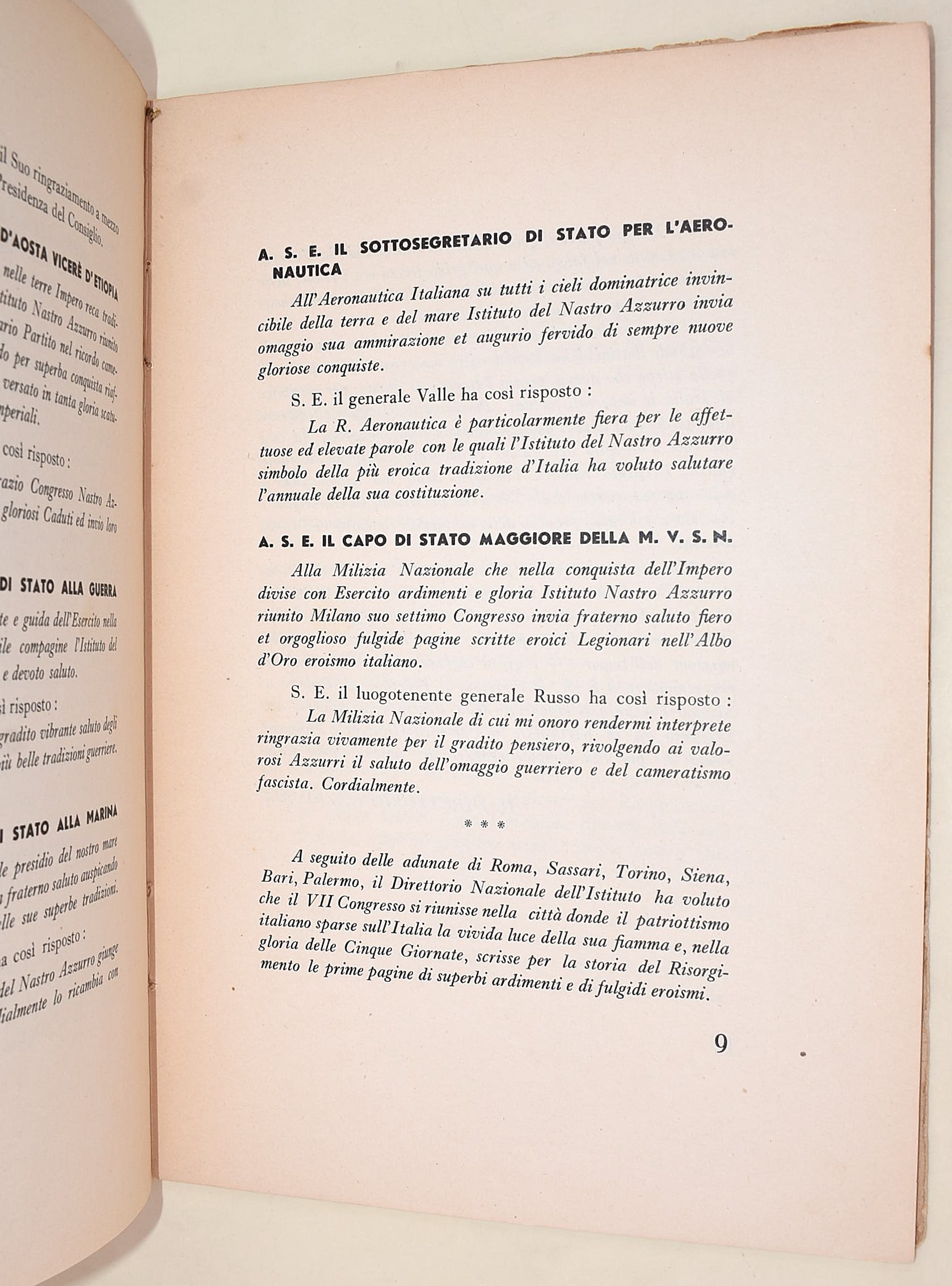 Istituto Nastro Azzurro, Opuscoli celebrativi dei Congressi del 1932 e 1938