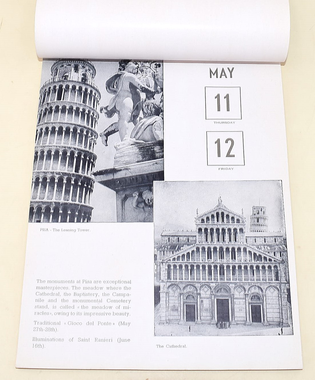 Calendario turistico italiano, 21 aprile - 31 dicembre 1939