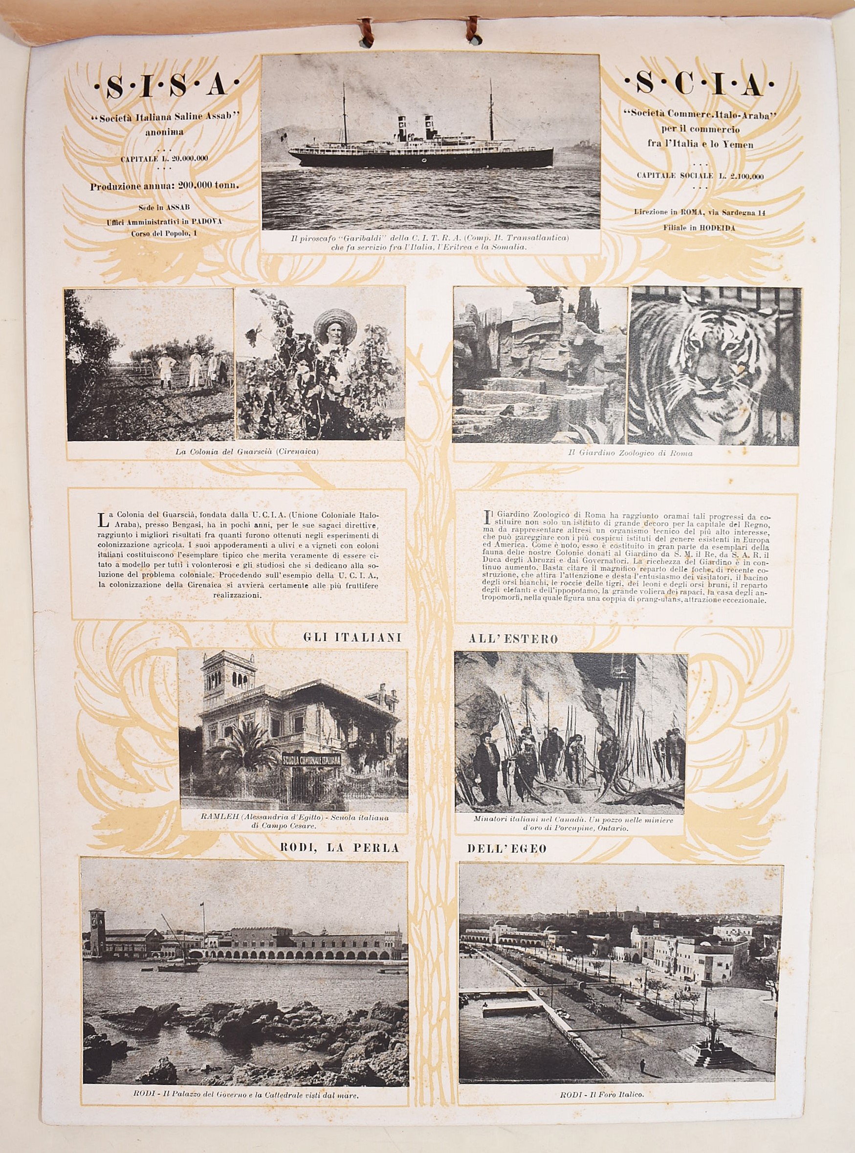 Ministero delle Colonie, Calendario Coloniale 1929 - VII