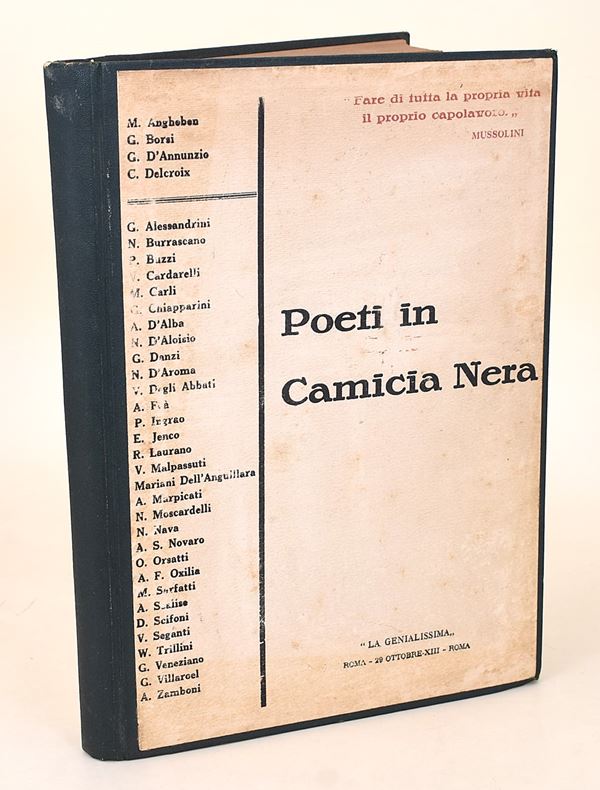 "Poeti in Camicia Nera" con dedica autografa Roma 1934