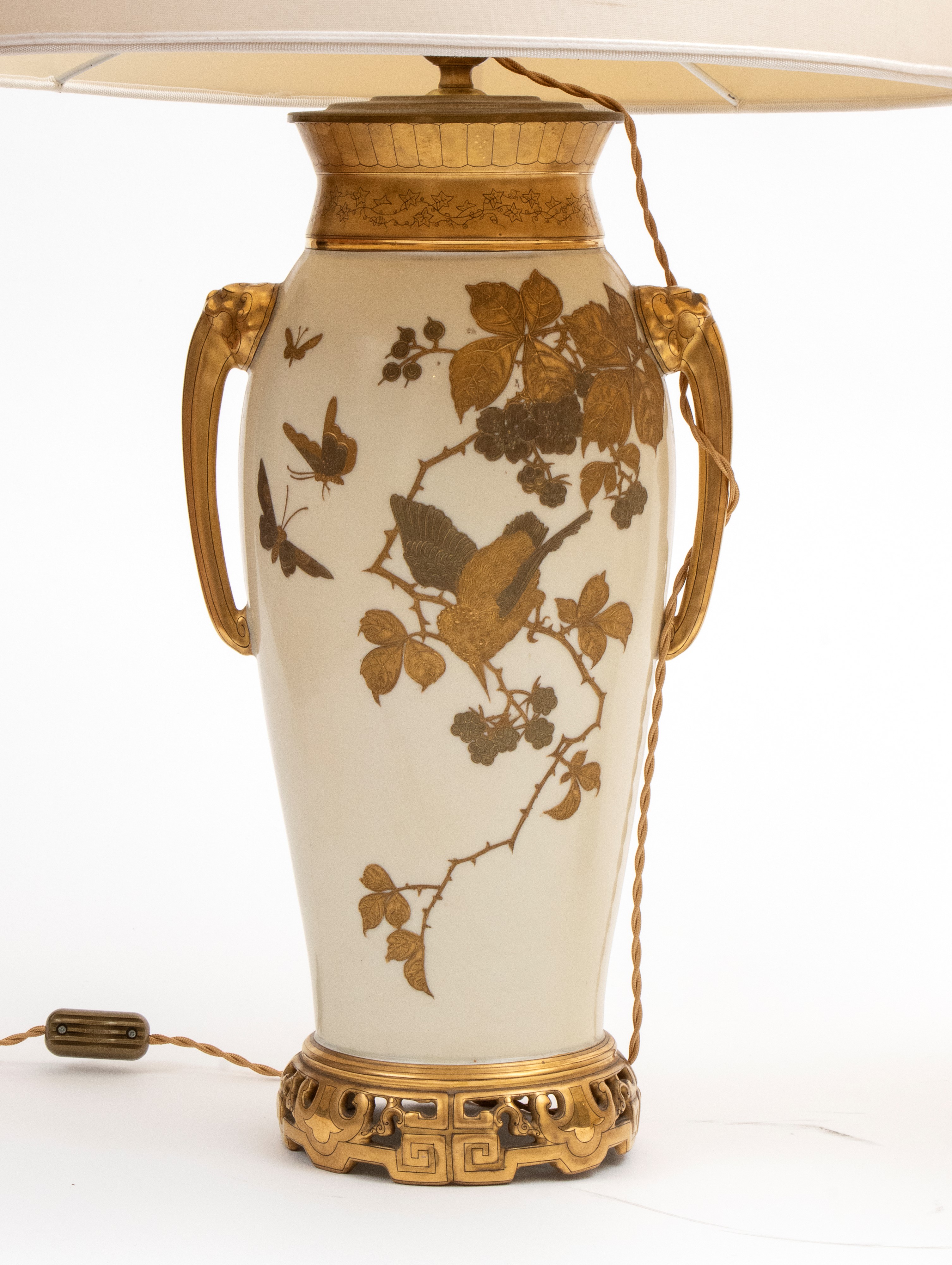 Janetti Padre & Figli - Coppia di lampade da tavolo in ceramica, Emporio Janetti, fine XIX secolo