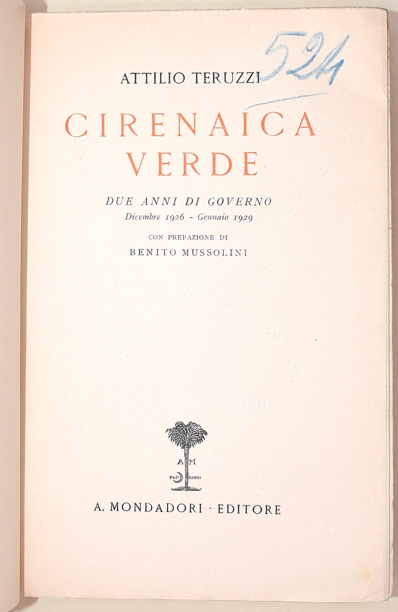 Romanelli, La Cirenaica romana e Teruzzi, Cirenaica verde
