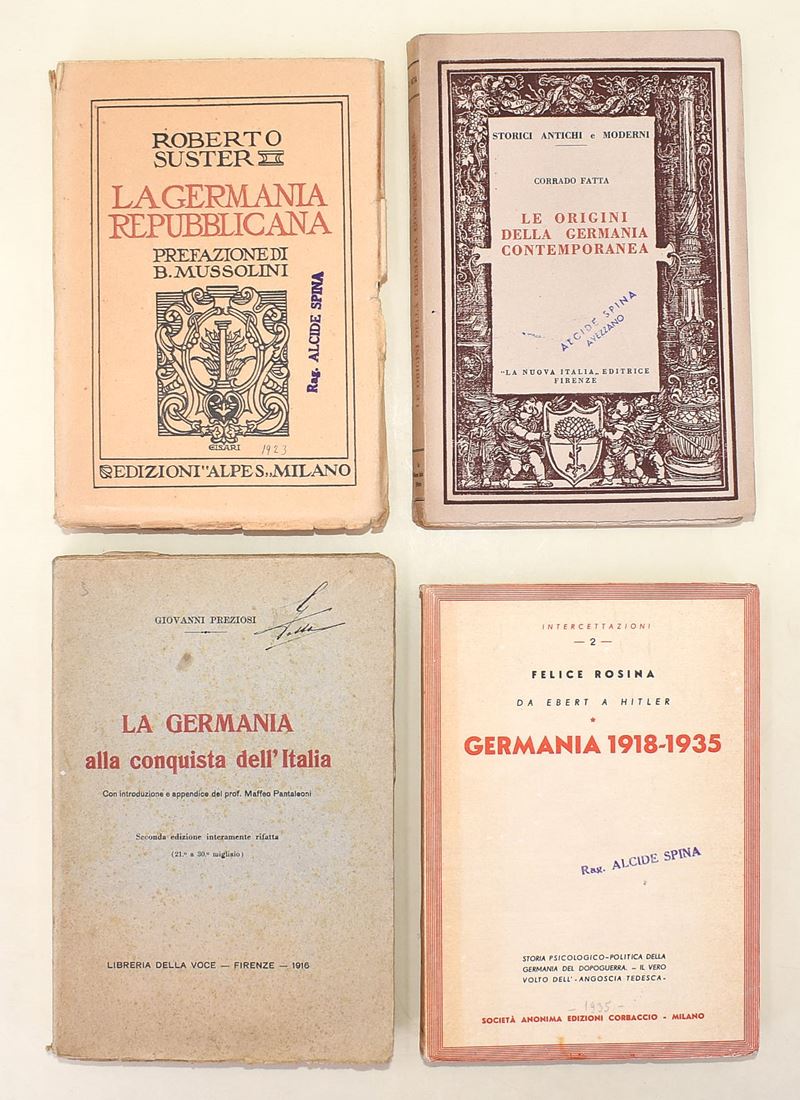 Suster, La Germania Repubblicana; Fatta, Le origini della Germania Contemporanea; Preziosi, La Ge...