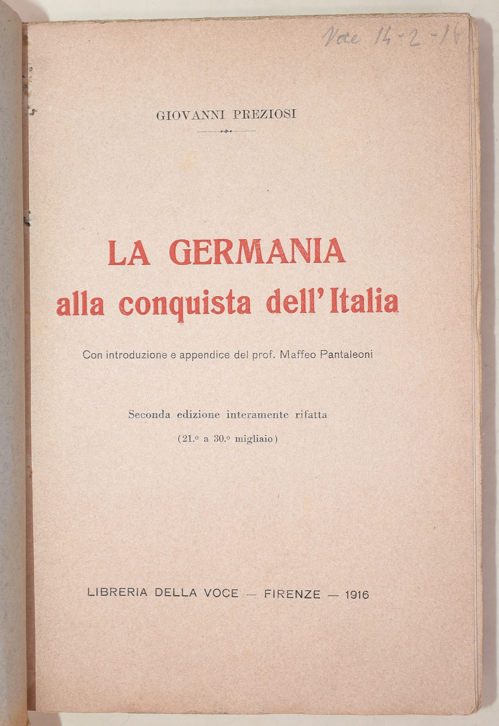 Suster, La Germania Repubblicana; Fatta, Le origini della Germania Contemporanea; Preziosi, La Ge...