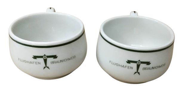 Set of 2 Braunschweig Airport Porcelain Mugs