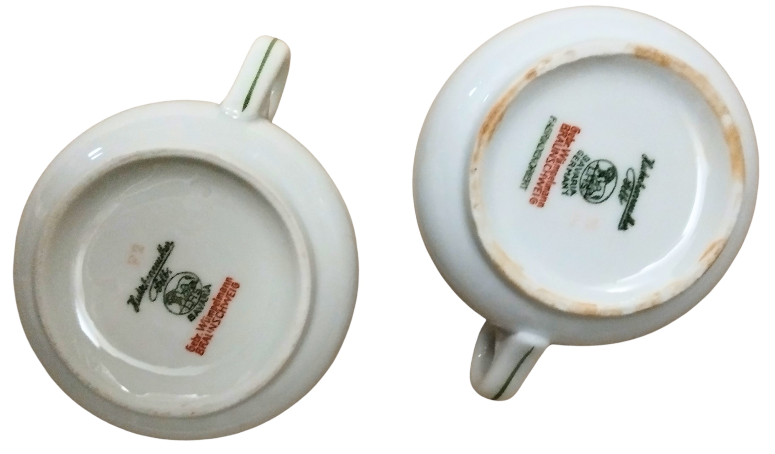 Lotto di 2 tazze in Porcellana dell'aeroporto di Braunschweig