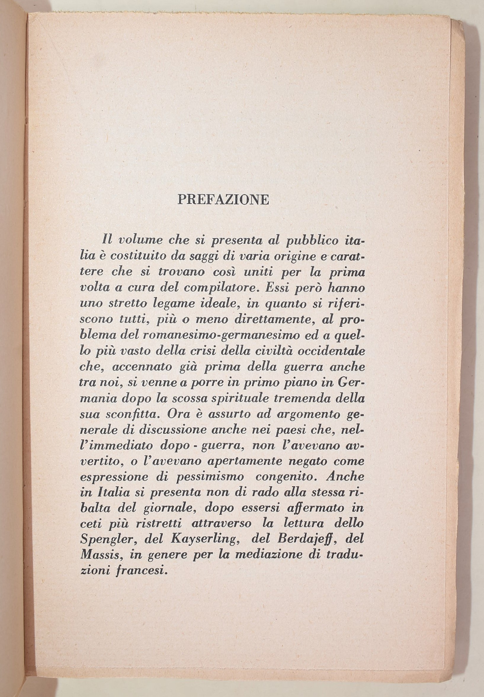 Bendiscioli, Mario - Moenius, Giorgio - Herwegen, Ildefonso - Wust, Pietro, Romanismo e Germanesi...