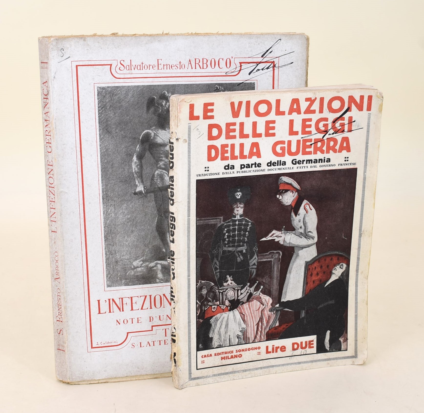 Salvatore Ernesto Arbocò, L'Infezione Germanica e Violazioni delle leggi della guerra da parte de...