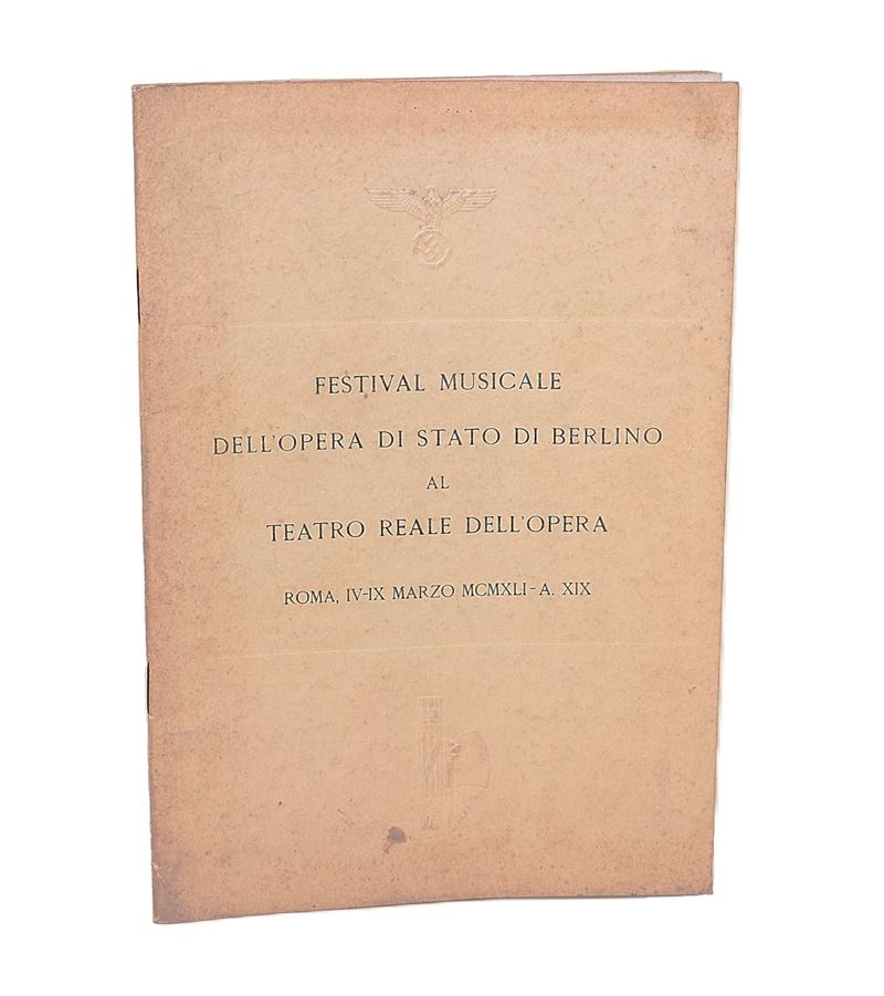 Programma del Festival Musicale dell'Opera di Stato di Berlino, Teatro Reale dell'Opera, Roma 194...