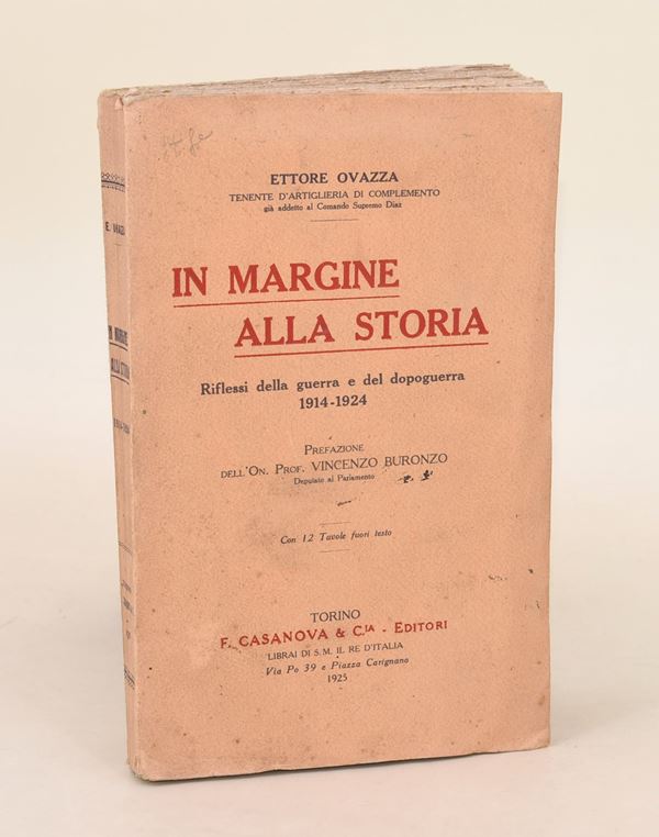 Ovazza: In margine alla storia (1925) con dedica