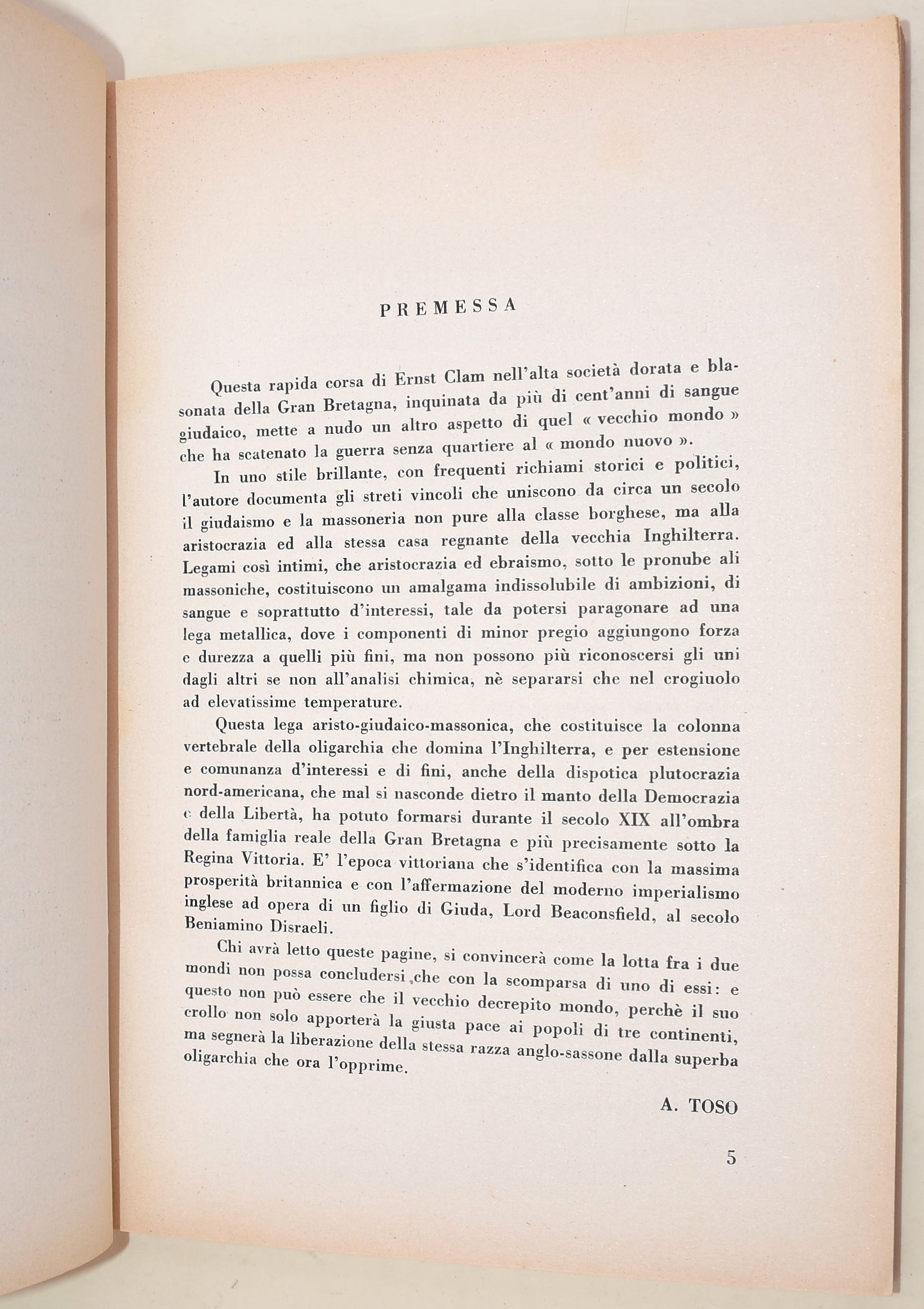 Pavese, Gli idoli d'Israele e Clam, Lord Cohn ossia La penetrazione giudaica nella casta dominant...