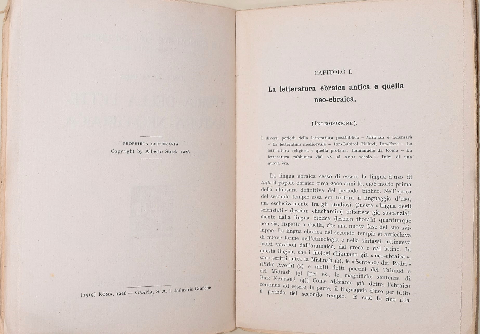 Interlandi, Contra Judaeos; Klausner, Storia della letteratura neo-ebraica; Falqui, La letteratur...