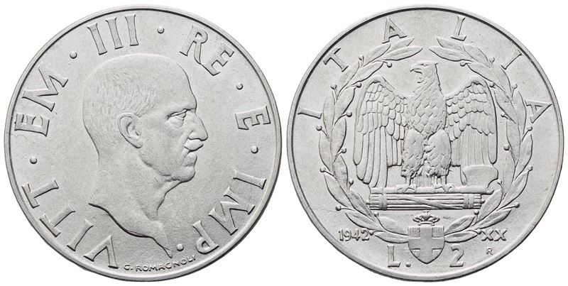 Vittorio Emanuele III, 2 Lire 1942 (Regno d’Italia), moneta da 2 lire