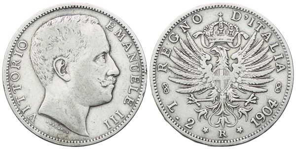 REGNO D'ITALIA. Vittorio Emanuele III (1900-1946). 2 Lire 