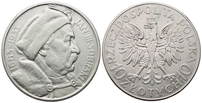 Polonia. 10 Zlotych 1933; Ag (21,88 G; 33,5 MM; 12 H). Qspl