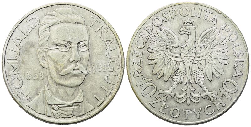 Polonia. 10 Zlotych 1933; Ag (21,99 G; 33,5 MM; 12 H). Bb+