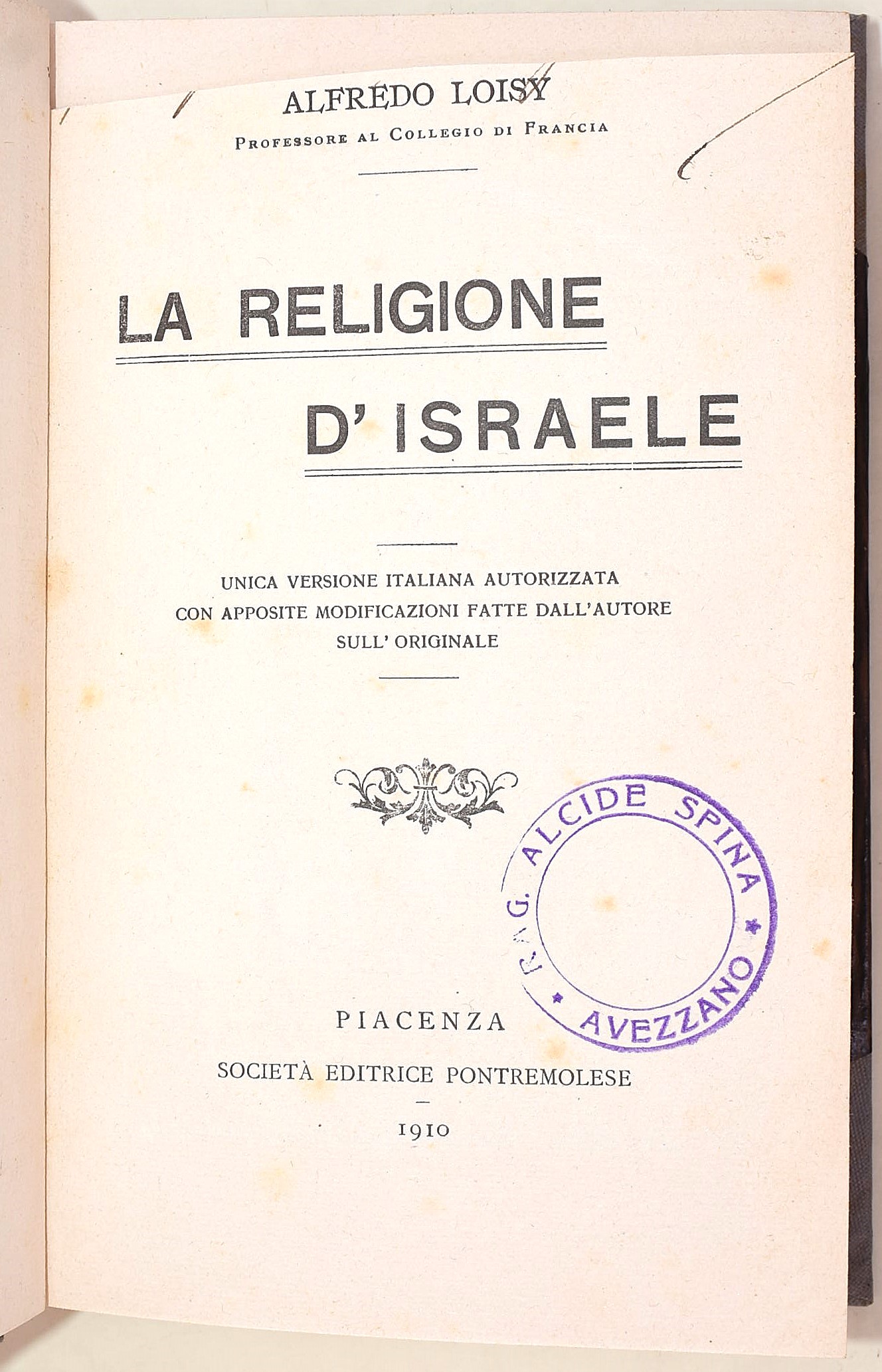 Castelli, Gli Ebrei. Sunto di storia; Loisy, La religione d'Israele; Ruppin, Gli Ebrei d'Oggi