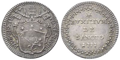Pio VI (1775-1799), Grosso 1777 (Anno III), Stato Pontificio