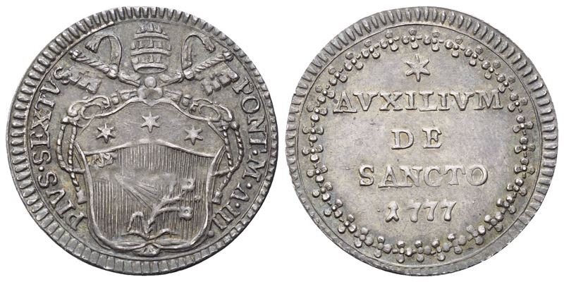 Pio VI (1775-1799), Grosso 1777 (Anno III), Stato Pontificio