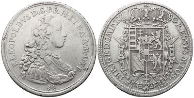 Firenze. Granducato di Toscana. Pietro Leopoldo (1765-1790). Francescone da 10 Paoli 1777. Ag (g ...