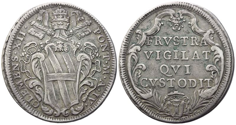 Clemente XII (1730-1740), Mezza Piastra 1734 – Anno IV, Roma (stato pontificio)