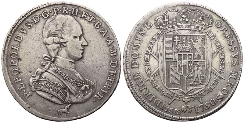 FIRENZE. Granducato di Toscana. Pietro Leopoldo I d'Asburgo Lorena (1765-1790). Francescone 1790;...