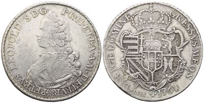 Firenze. Granducato di Toscana. Pietro Leopoldo (1765-1790), Francescone da 10 Paoli 1768; Ag (27...