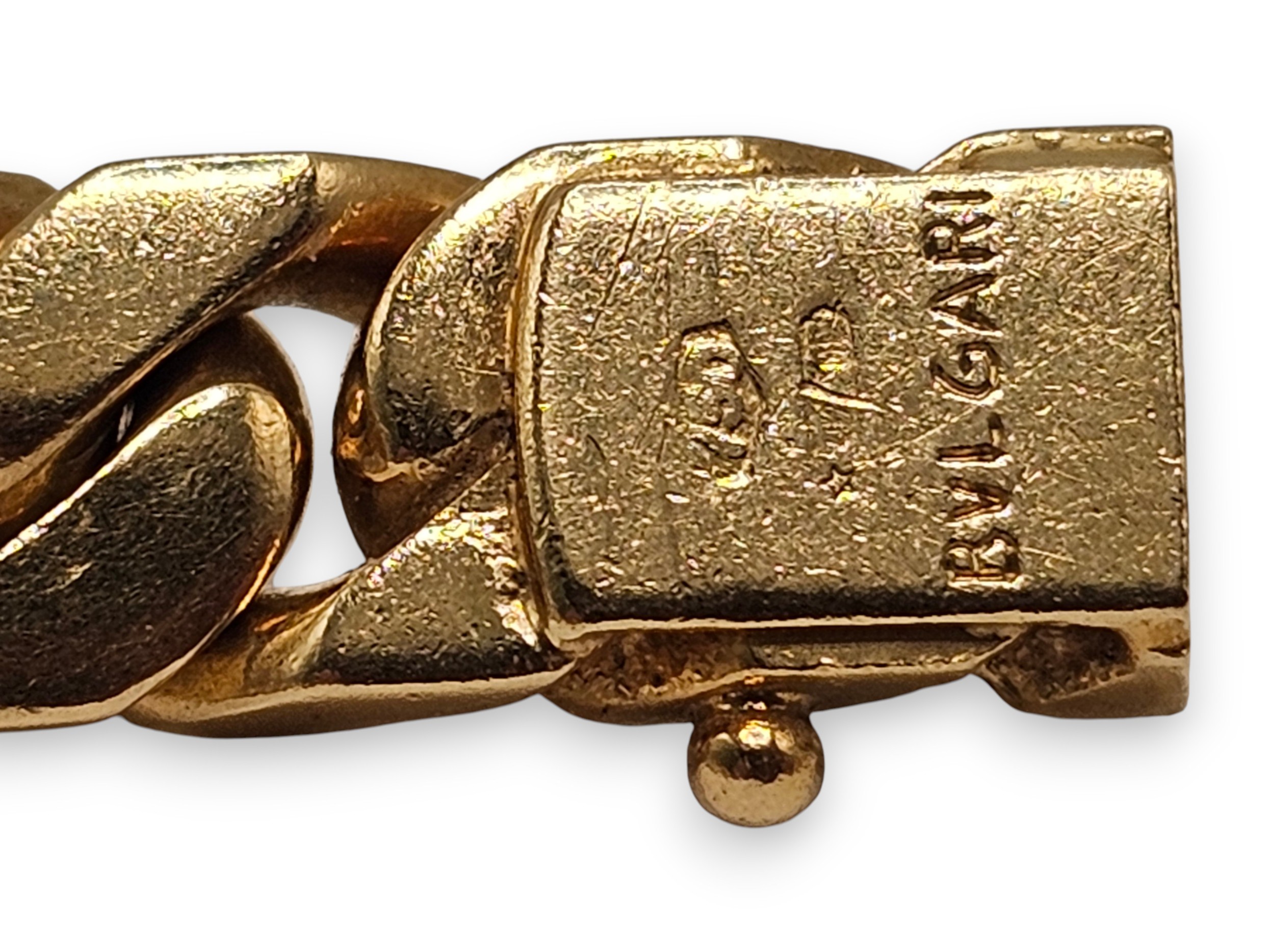 Bulgari - Collana in oro giallo 18k a maglia groumette con granato, tormaline e quarzi citrini