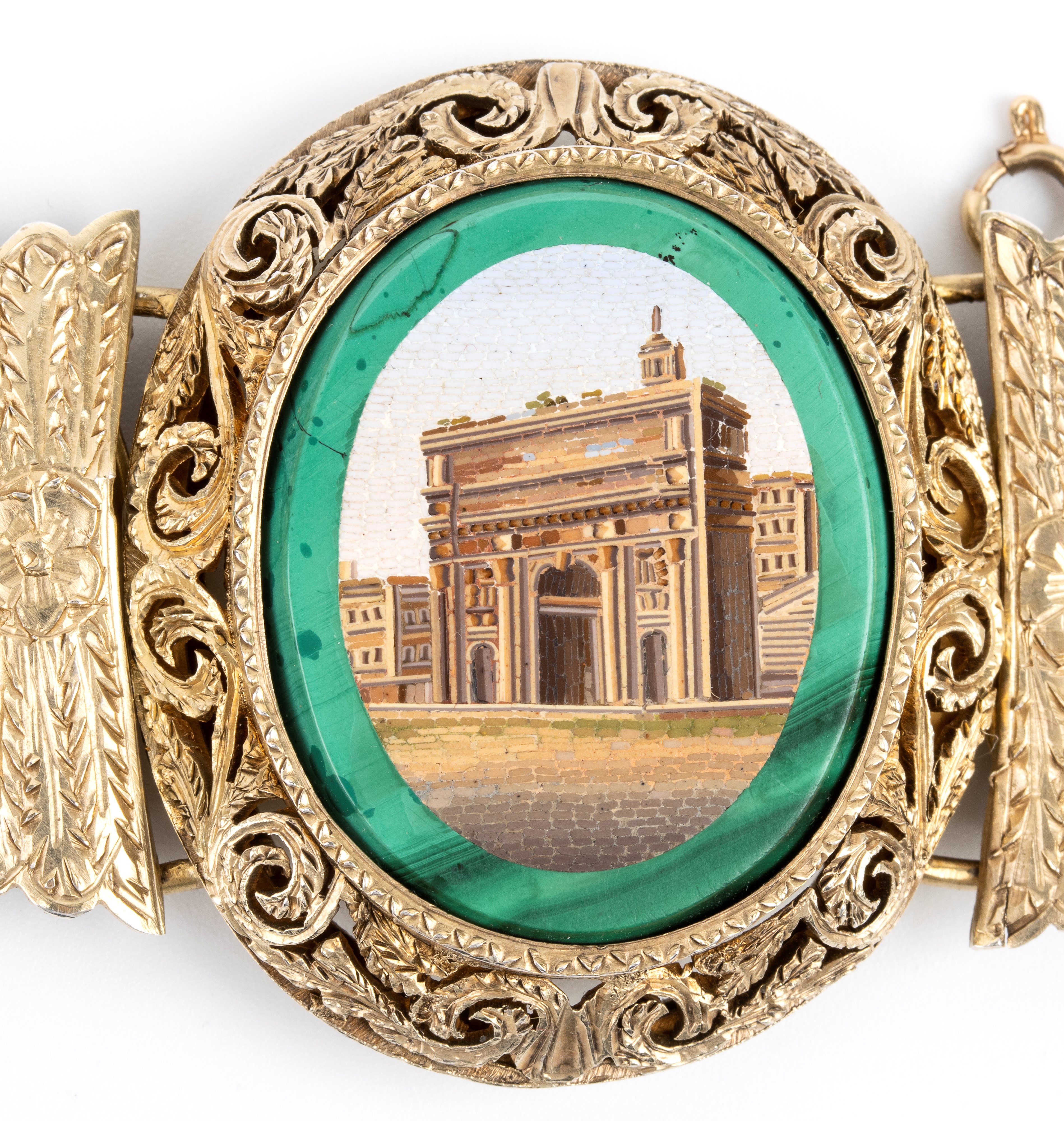 Bracciale, micromosaici in paste vitree e argento dorato (fine XIX secolo)