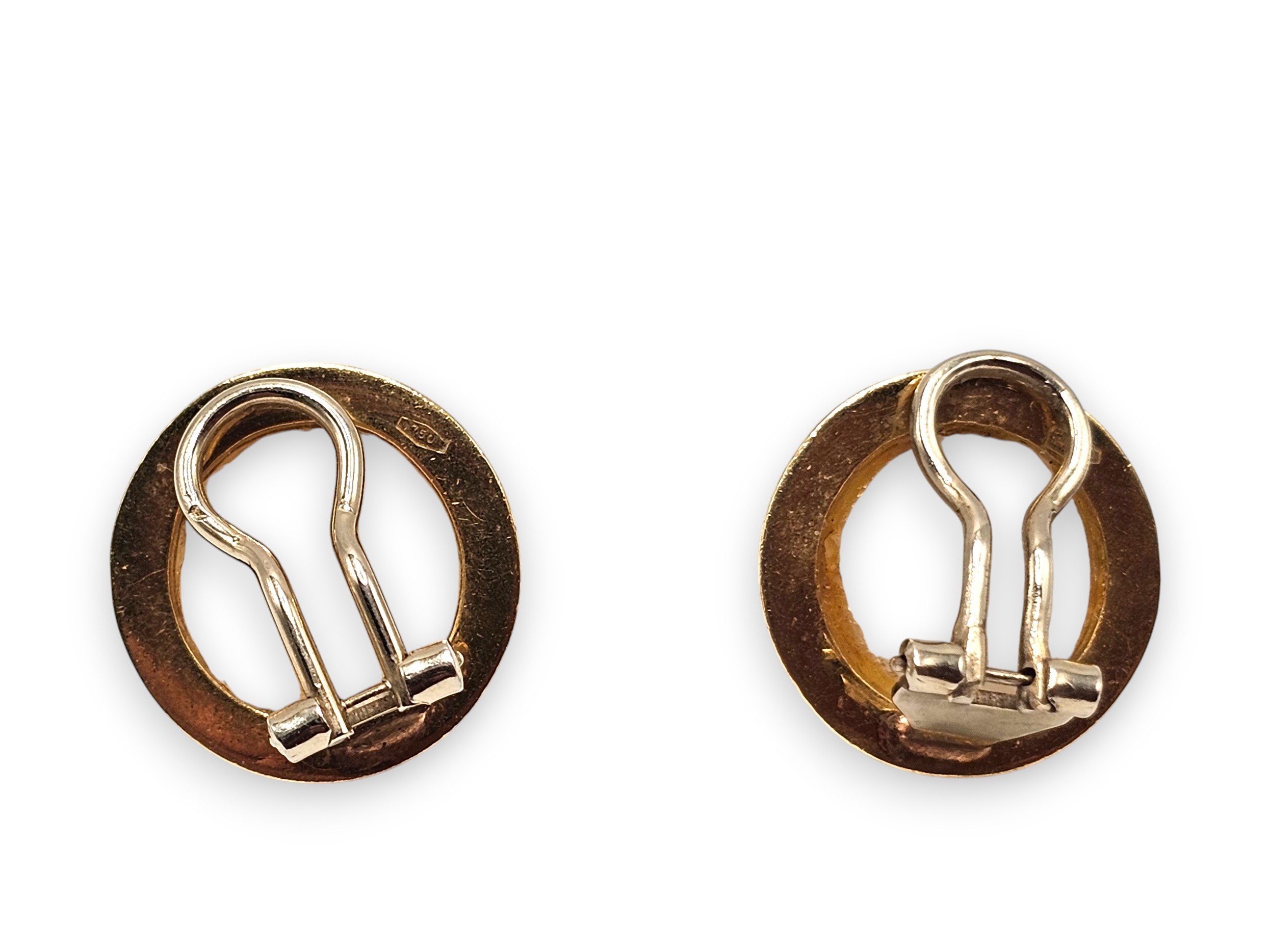 Orecchini a clip in oro giallo 18k con perle mabé